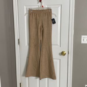 Suede Flare Pants